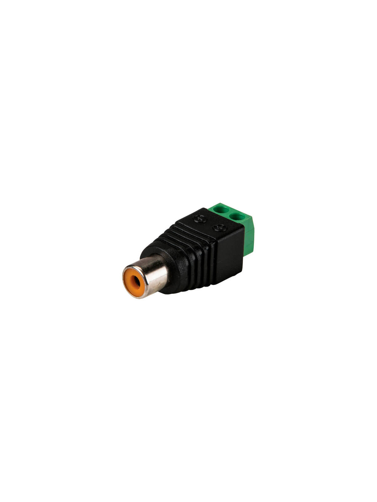 Conector RCA hembra con salida +/- de dos terminales