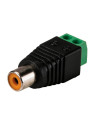 Conector RCA hembra con salida +/- de dos terminales