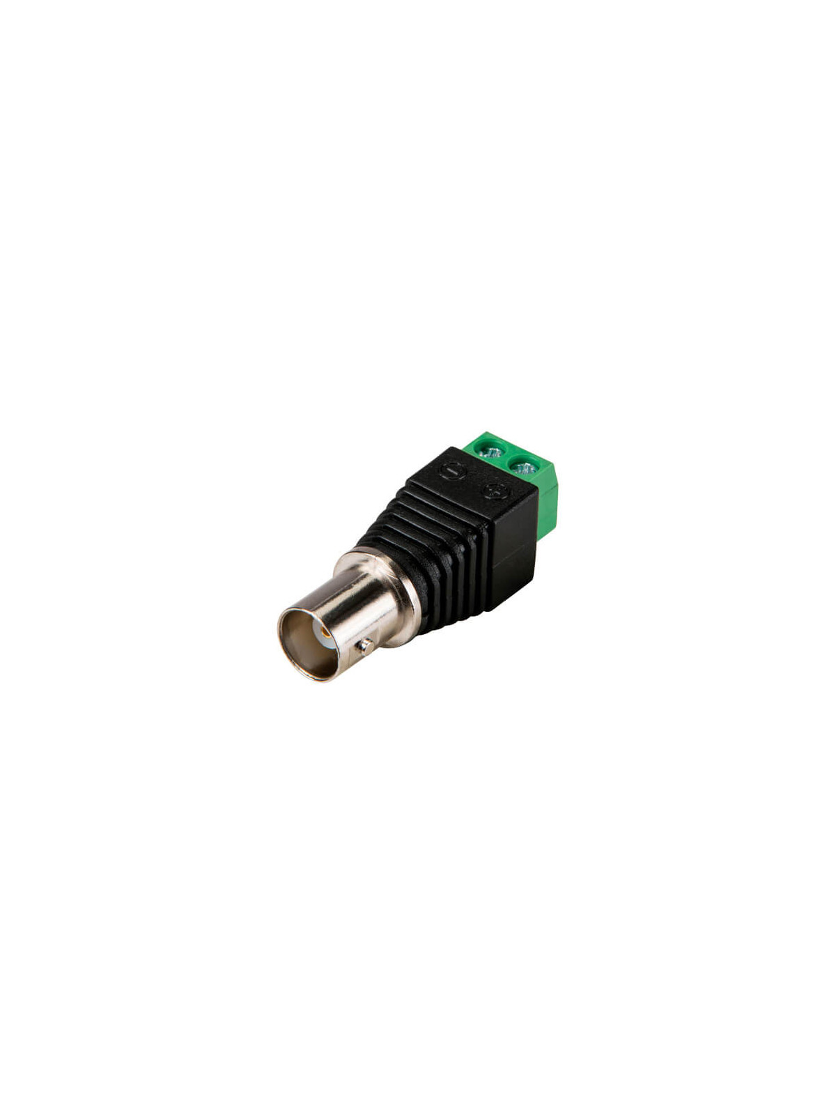 Conector BNC hembra con salida +/- de dos terminales