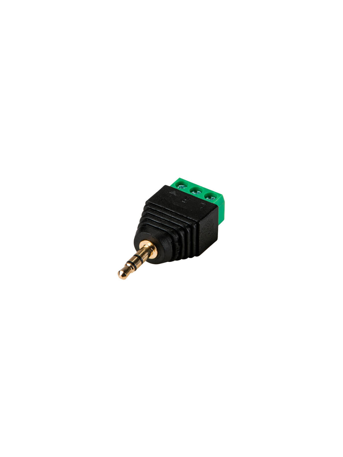 Conector jack 3.5mm stereo con salida +/- de dos terminales
