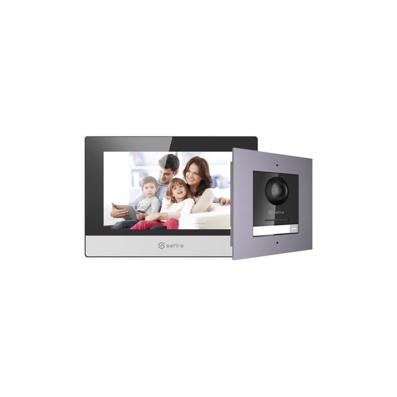 Kit videoportero  IP Safire SF-VIK001-F-IP con placa de 2MP para empotrar