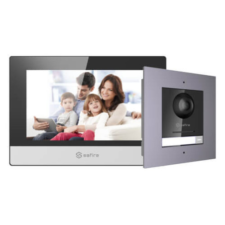 Kit videoportero  IP Safire SF-VIK001-F-IP con placa de 2MP para empotrar