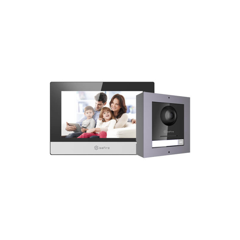 Kit videoportero  IP Safire SF-VIK001-S-IP con placa de 2MP para superfície
