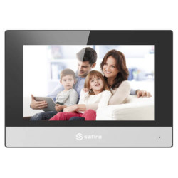 Monitor videoportero  IP Safire  SF-VIDISP01-7IP 7" (1024x600) Alarmas POE SD