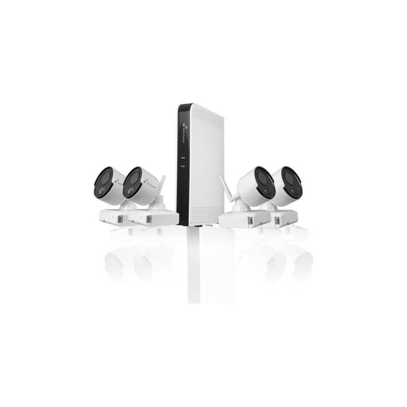 Kit videovigilancia wifi Nivian 4 cámaras  2MP NV-KIT61-4C2M-BAT con batería