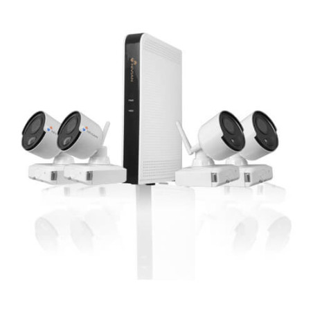 Kit videovigilancia wifi Nivian 4 cámaras  2MP NV-KIT61-4C2M-BAT con batería