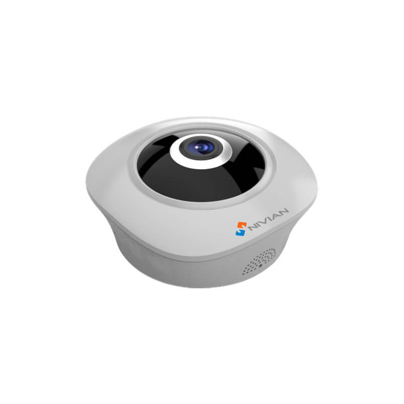 Cámara IP Nivian    NV-IPDM360A-2W 2MP IR10m 1.19mm H264 SD Wifi Audio Fisheye