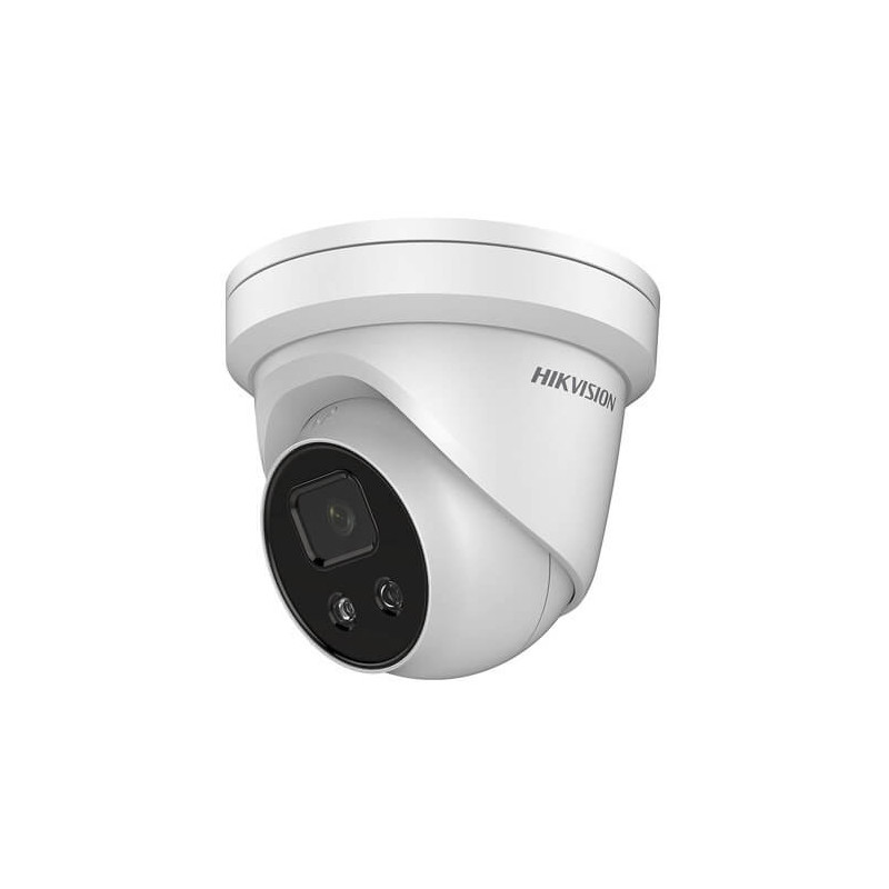 Domo IP Hikvision DS-2CD2346G2-ISU/SL 4MP PRO IR30m 2.8mm H265+ POE SD WDR Audio Alarmas Acusense