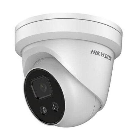Domo IP Hikvision DS-2CD2346G2-ISU/SL 4MP PRO IR30m 2.8mm H265+ POE SD WDR Audio Alarmas Acusense