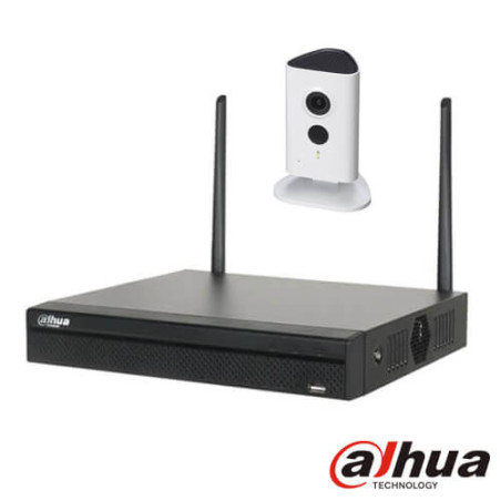 Kit videovigilancia wifi 2 cámaras IP Dahua  C35 3MP disco duro 1Tb
