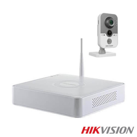 Kit videovigilancia wifi 2 cámaras IP  Hikvision  2CD2412 1.3MP disco duro 1Tb