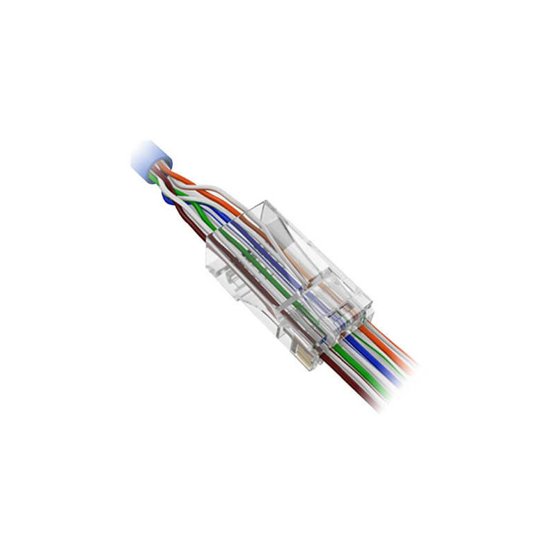 Conector  red RJ45 UTP Cat5 rápido (CAT5-EZ)