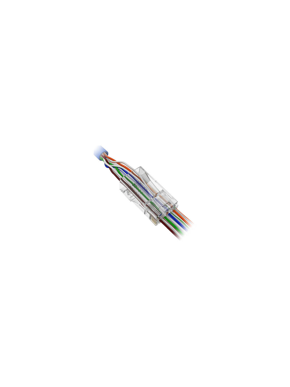 Conector  red RJ45 UTP Cat5 rápido (CAT5-EZ)