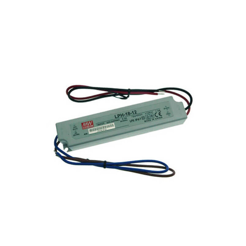 Fuente de alimentación (transformador) 12VDC    1.5A (18W) IP67