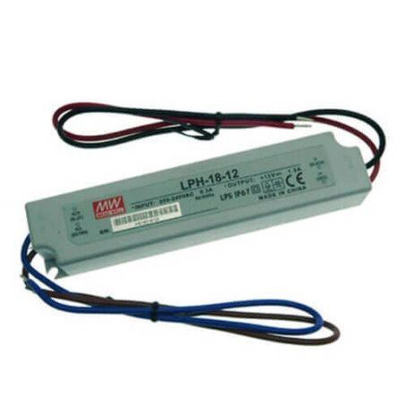 Fuente de alimentación (transformador) 12VDC    1.5A (18W) IP67
