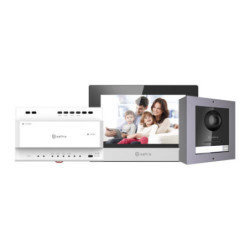 Kit videoportero 2 hilos Safire SF-VIK001-S-2 con placa de 2MP para superfície