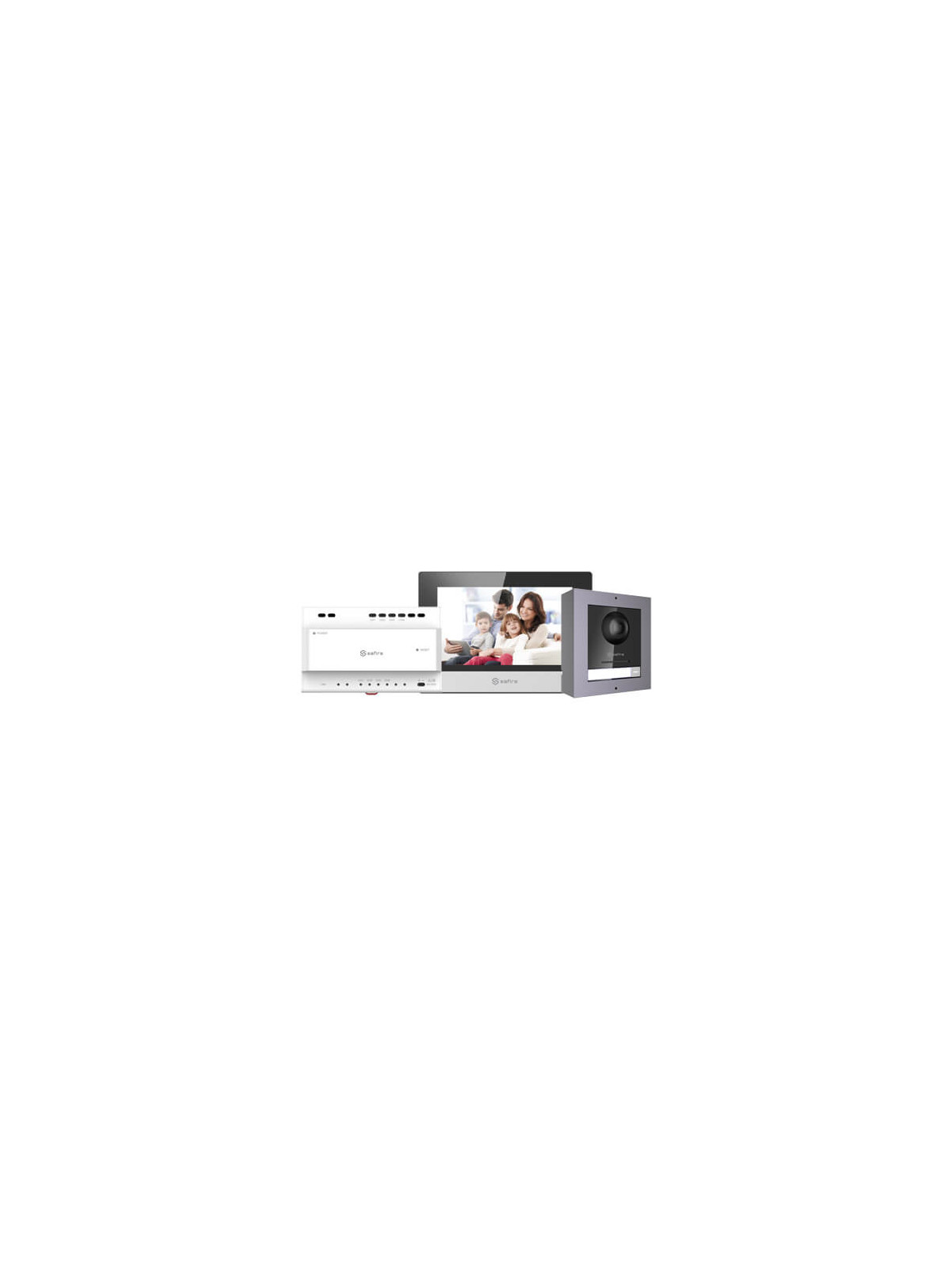 Kit videoportero 2 hilos Safire SF-VIK001-S-2 con placa de 2MP para superfície