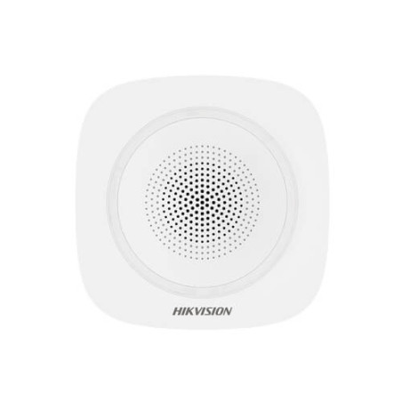 Sirena Hikvision AXPRO DS-PS1-I-WE para interior (110db) con luz azul