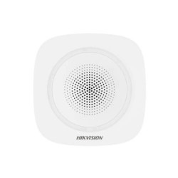 Sirena Hikvision AXPRO DS-PS1-I-WE para interior (110db) con luz roja
