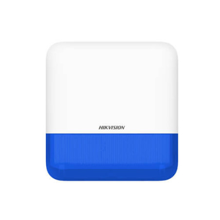 Sirena Hikvision AXPRO DS-PS1-E-WE para exterior (110db) con luz azul