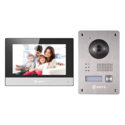 Kit videoportero 2 hilos Safire SF-VIK004-S-2 con placa de 2MP para superfície