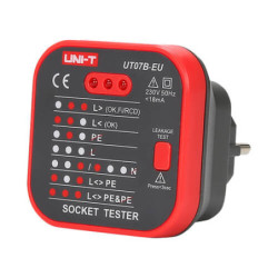 Comprobador de tomas eléctricas EU UNI-T UT07B