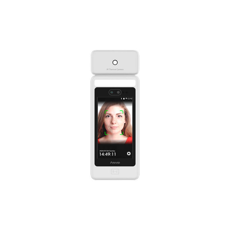 Control de presencia y accesos Anviz FACEDEEP5-IRT reconocimiento facial mascarilla y fiebre RFID Wifi Wiegand