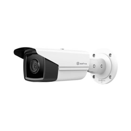 Cámara IP Safire  SF-IPB098W-6U-AI 6MP IR80m 2.8mm H265+ POE SD WDR Audio Flash TrueSense
