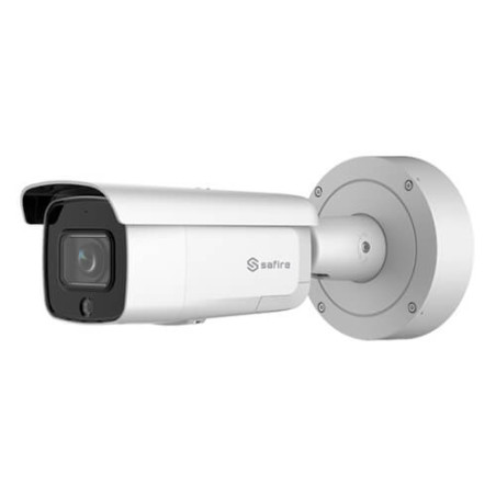 Cámara IP Safire     SF-IPB798ZUWA-4US-AI2 4MP IR60m 2.8-12mm motorizada H265+ POE SD WDR Audio Flash Alarmas TrueSense2