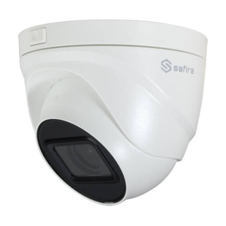 Domo IP Safire   SF-IPT855ZW-4E 4MP IR30m 2.8-12mm motorizada H265+ POE SD WDR Audio Alarmas