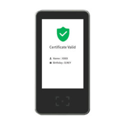 Control de accesos GREENPASS-QR-BASE pasaporte COVID con peana