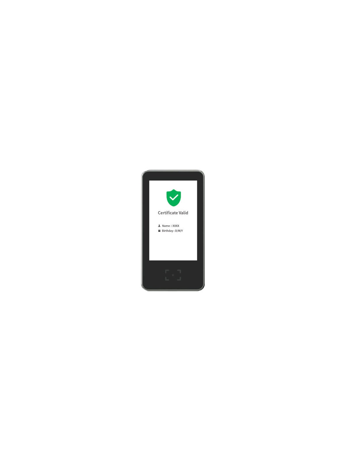 Control de accesos GREENPASS-QR-BASE pasaporte COVID con peana