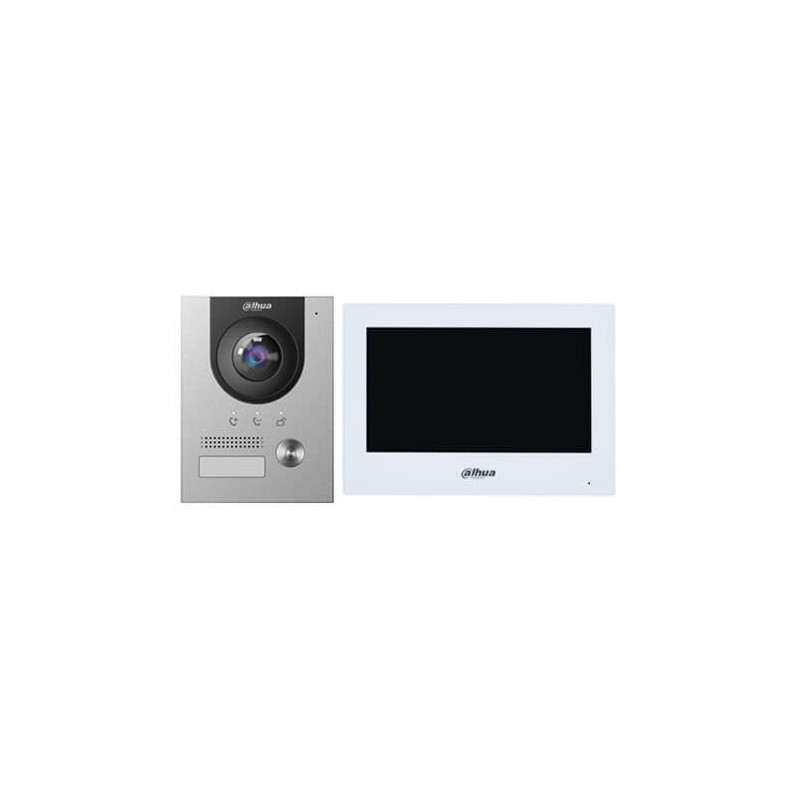 Kit videoportero 2 hilos Dahua con cámara 2MP DHI-KTD02-F para empotrar