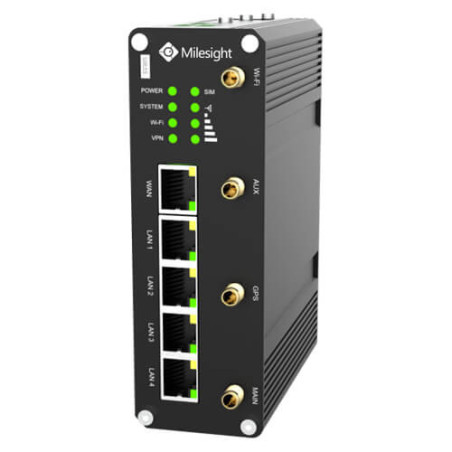 Router industrial Milesight MS-UR35-L04EU-G-P-W 4G Wifi 4xLan POE GPS