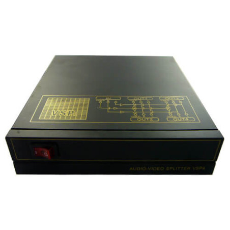 AV Splitter  4ch / RCA Duplicador 4 canales (1x4) audio y video