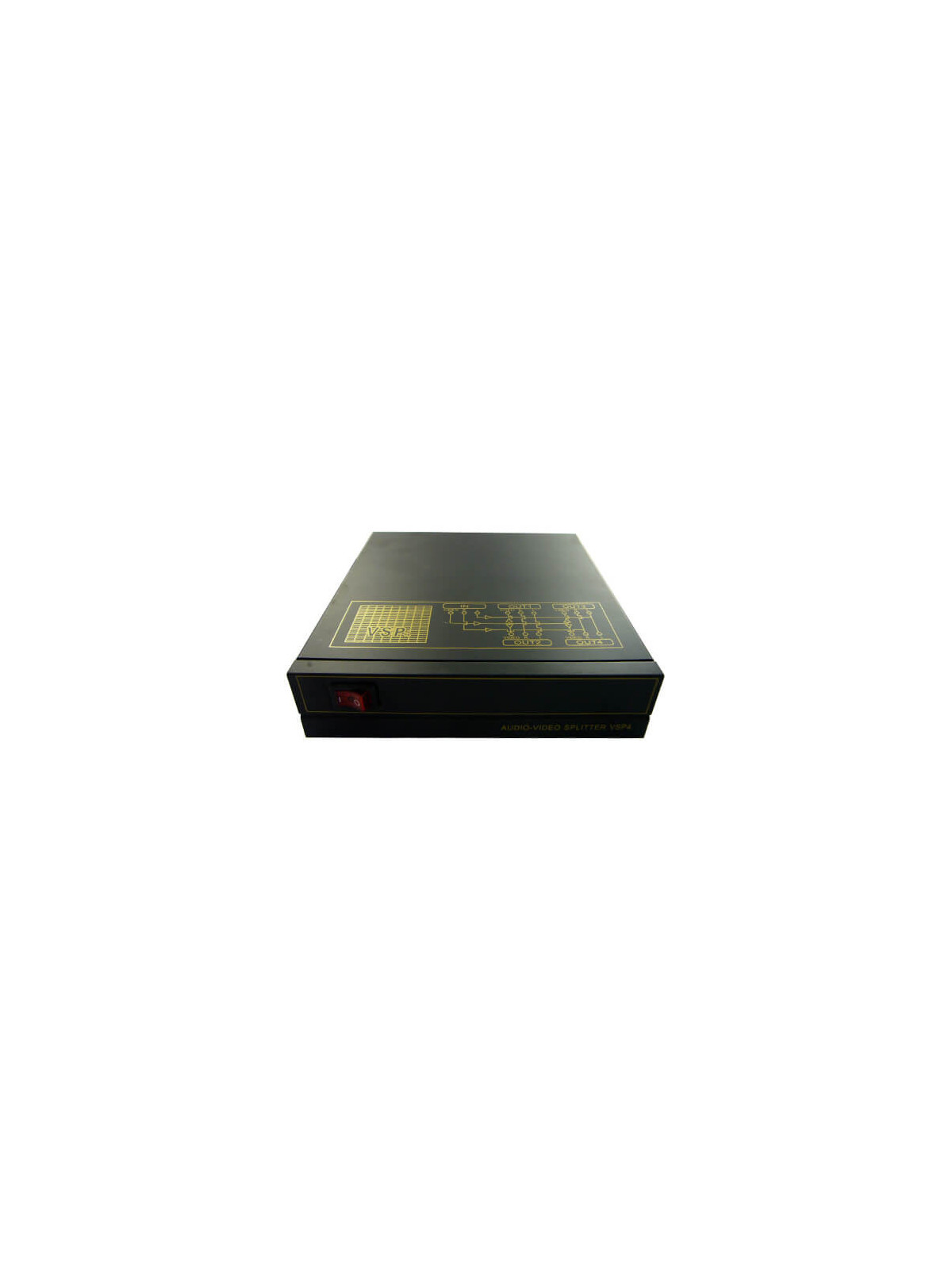 AV Splitter  4ch / RCA Duplicador 4 canales (1x4) audio y video
