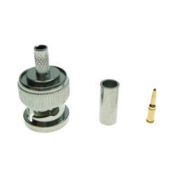 Conector BNC para crimpar cable RG174