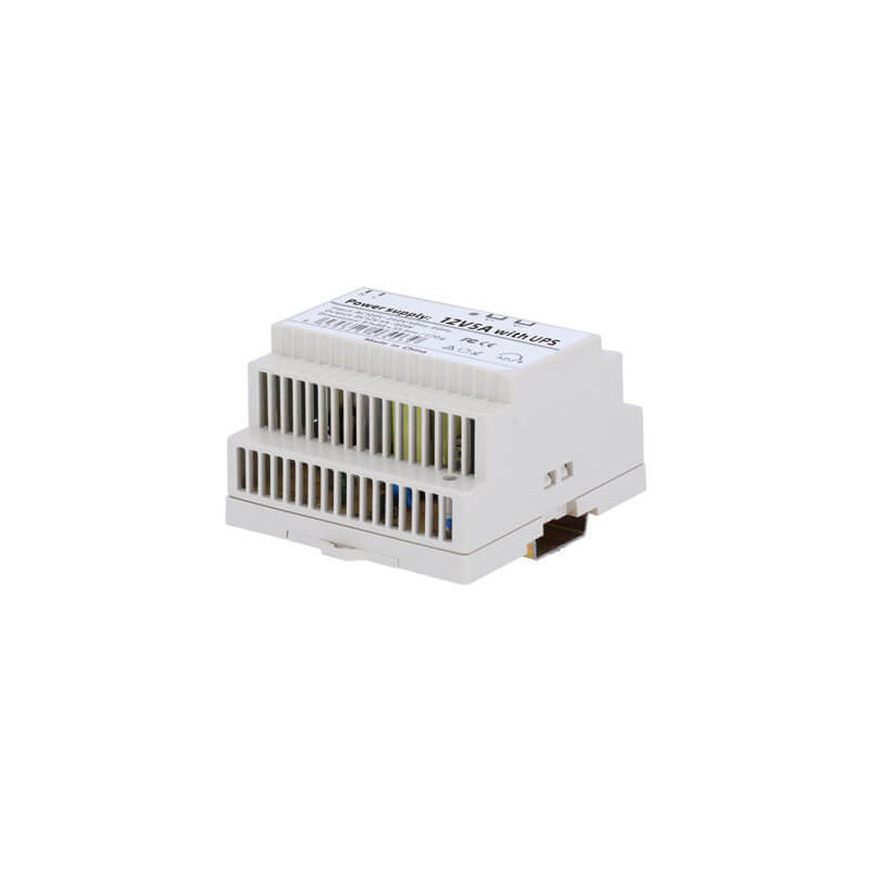 Fuente de alimentación carril DIN 12VDC   5A (60W) DC12V5A-DIN-UPS-P