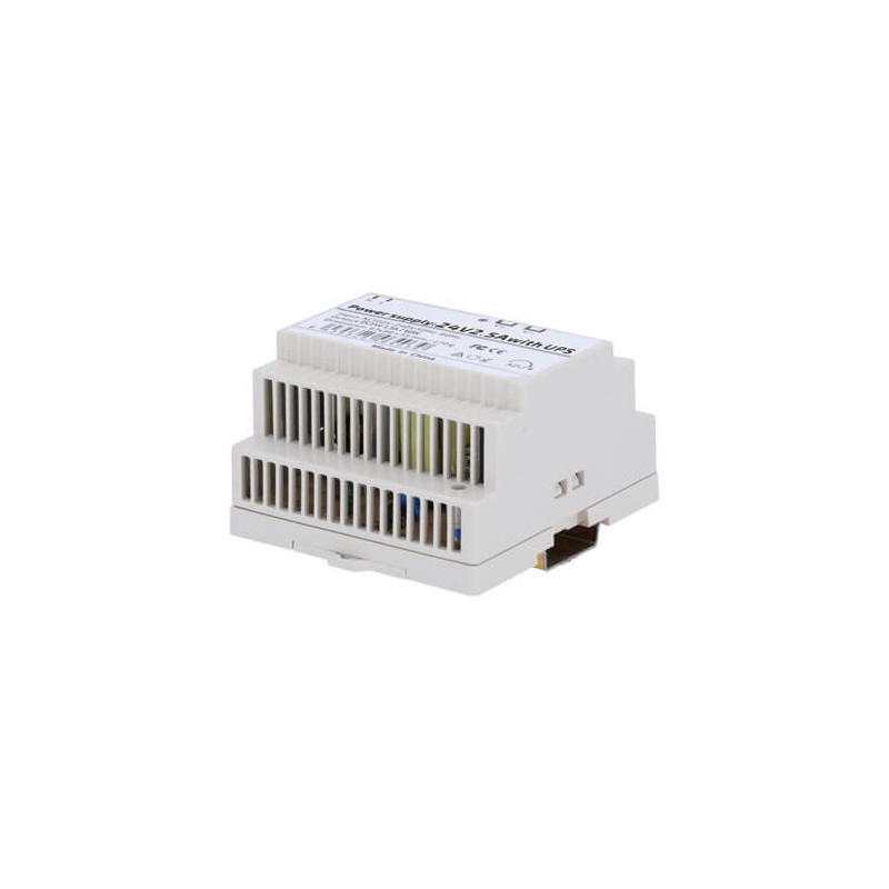 Fuente de alimentación carril DIN 24VDC  2.5A (60W) DC24V2A5-DIN-UPS-P
