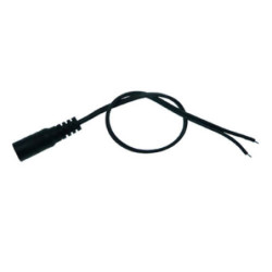 Cable alimentación  1 a 1 (cable a 1x2.1mm macho) 0.25m