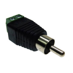 Conector RCA con salida +/- de dos terminales