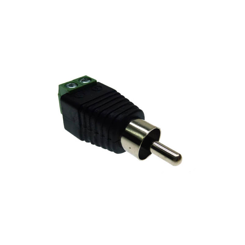 Conector RCA con salida +/- de dos terminales