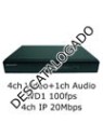 Grabador Hibrido Hikvision DS-7604HI-ST/A 4ch Video (WD1 100fps) 1ch Audio 4ch IP 20Mbps H264 VGA HDMI SATA Alarmas