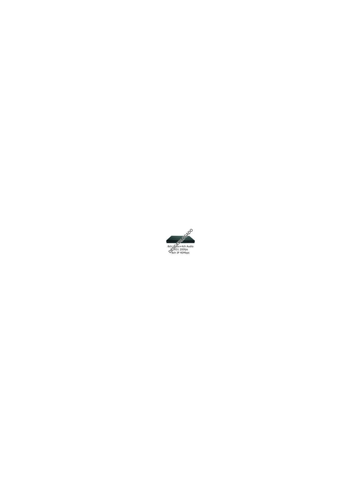 Grabador Hibrido Hikvision DS-7608HI-ST/A 8ch Video (WD1 200fps) 4ch Audio 8ch IP 40Mbps H264 VGA HDMI SATAx2 Alarmas