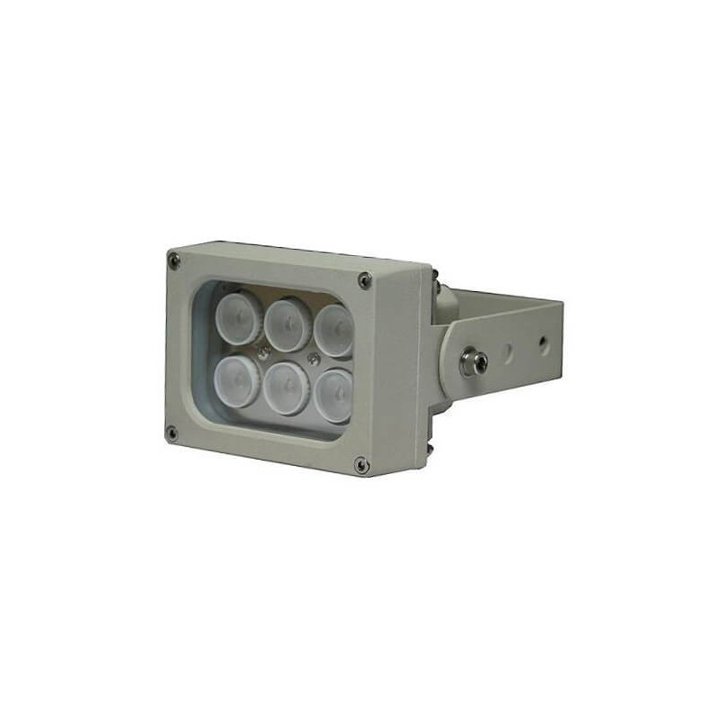 Foco infrarrojos array     S06D-90-A-IR 6 leds 60 metros 90º 220VAC