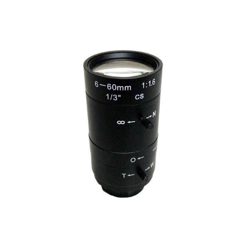 Óptica varifocal manual iris para cámara 6 - 60mm SSV06060
