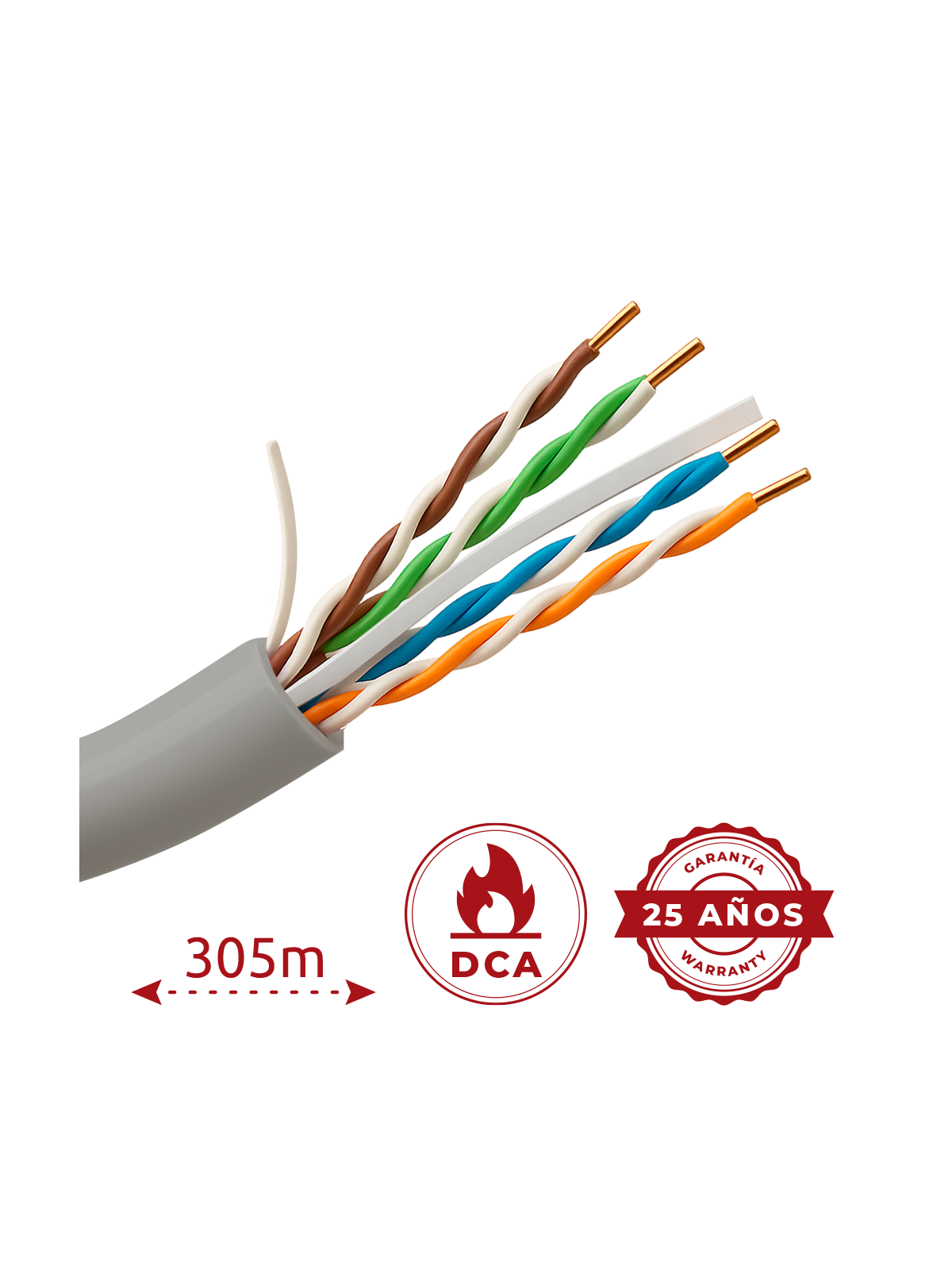UV-UTP6-300-BC24AWG-DCA-B-W