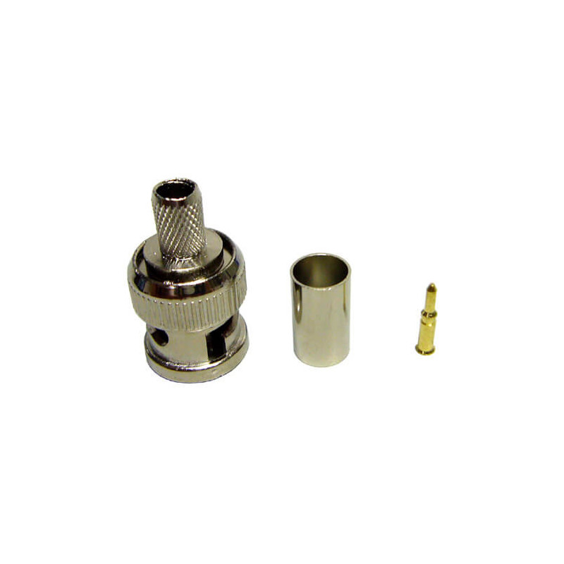 Conector BNC para crimpar cable RG59