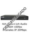 Grabador Hibrido Safire HVR6204-H 4ch Video (960H 100fps) 1ch Audio 4ch IP 20Mbps H264 VGA HDMI SATA Alarmas