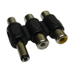 Enlace triple RCA y alimentación